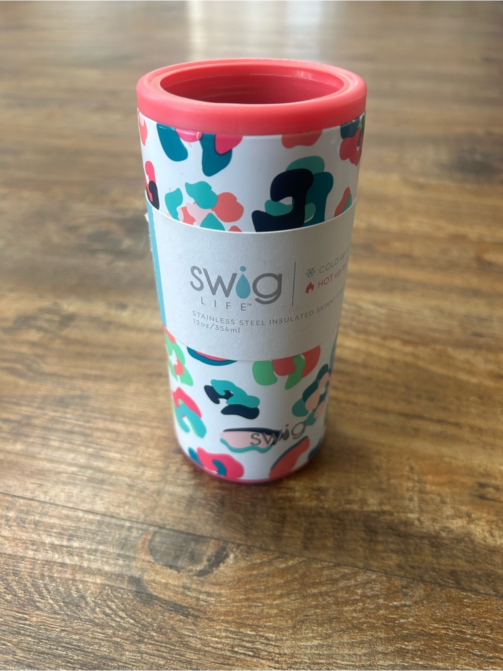 Skinny can cooler Pattern Insulated Tumbler - Pink